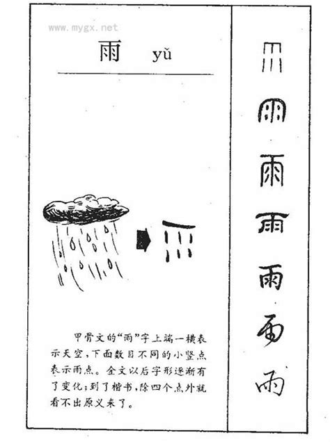 雨字部首的字|雨字旁的有什么字